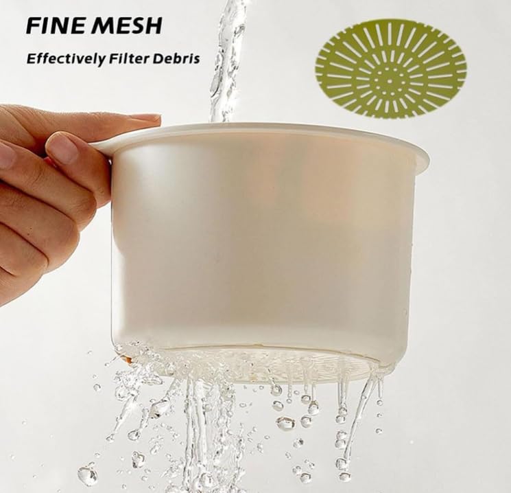 Mciluyaiio New Faucet Hanging Strainer, Plastic Kitchen Sink Drainer Basket, Hanging Fruit Strainer on Faucet, Kitchen Utensil Storage Rack, Fine Mesh