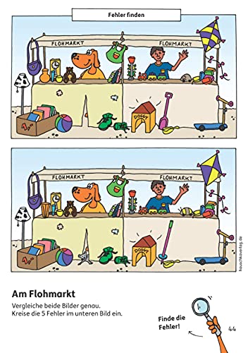 Preschool block from 5 years for boys and girls: Logical thinking, puzzles and brain teasers