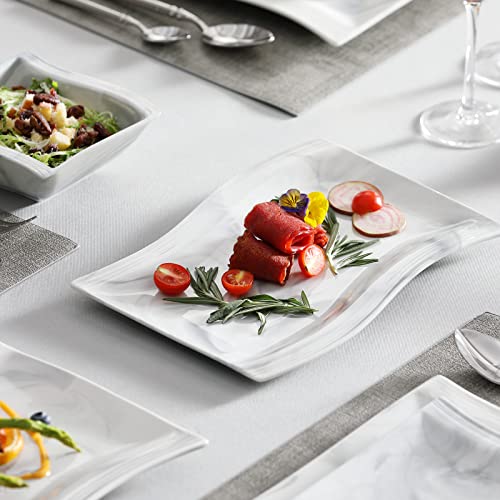 MALACASA 'Series Flora' (26-piece porcelain dinnerware set): dinner service plate set