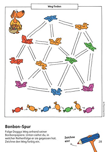 Preschool block from 5 years for boys and girls: Logical thinking, puzzles and brain teasers