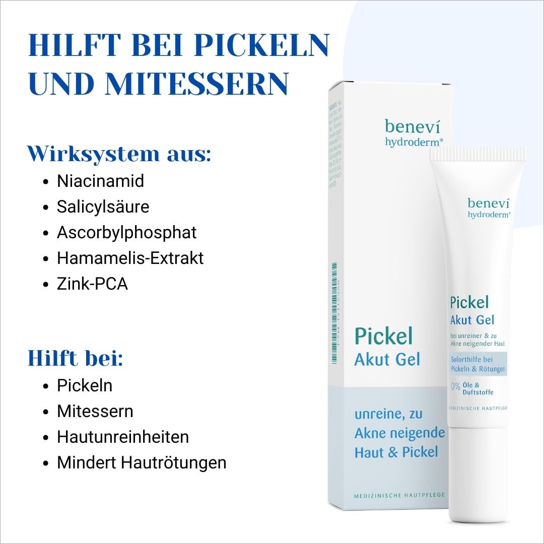 Pimple Acute Gel (15ml): Acne facial care against impurities with clarifying salicylic acid