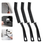 3-piece grout brush (black) | Crevice cleaning brush for bathroom, kitchen