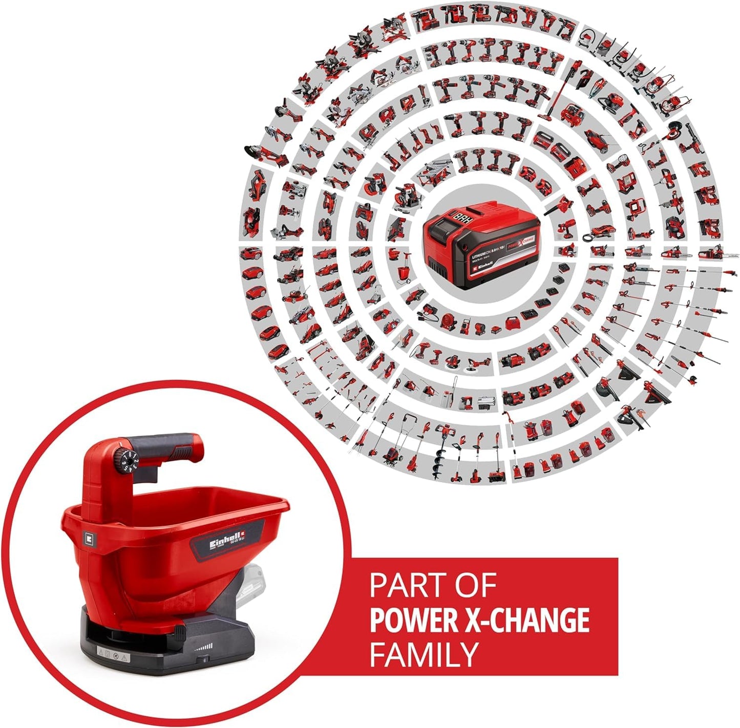 Einhell Universal Spreader (GE-US 18) Li-Solo Power X-Change without battery and charger