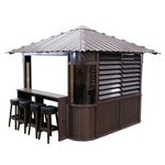 CANADIAN SPA CO. 'Fraser' HotTub Pavilion in Brown: Freestanding, Louvre & Skylight