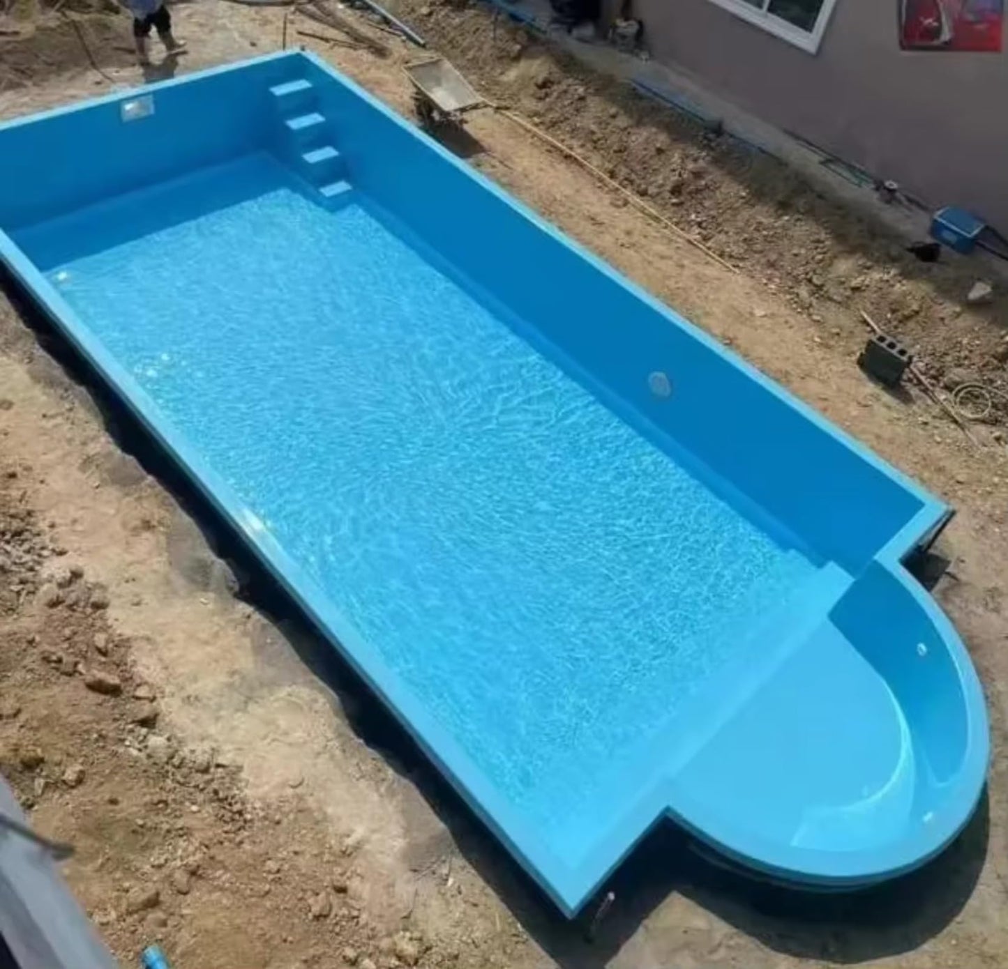 Modern luxury house with swimming pool, whirlpool, artificial turf & covered terrace