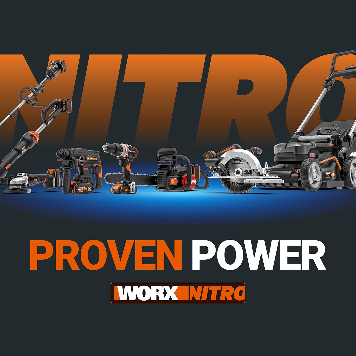 Original WORX WA3644 PowerShare Pro battery 20V (4.0 Ah Li-Ion): Rechargeable with LED display, suitable for all WORX devices