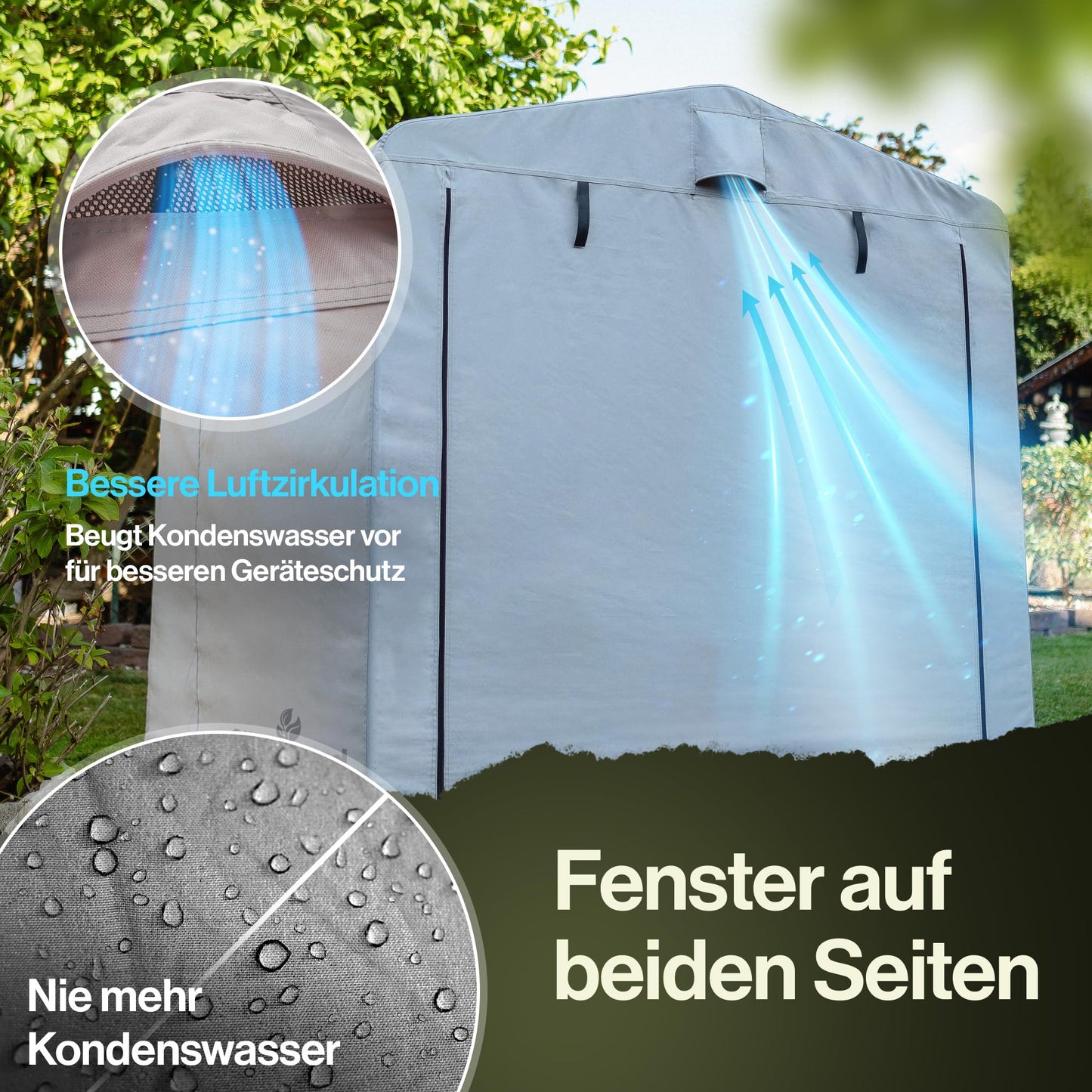 Silbergard bicycle garage with extra depth for e-bikes: weatherproof & tear-resistant