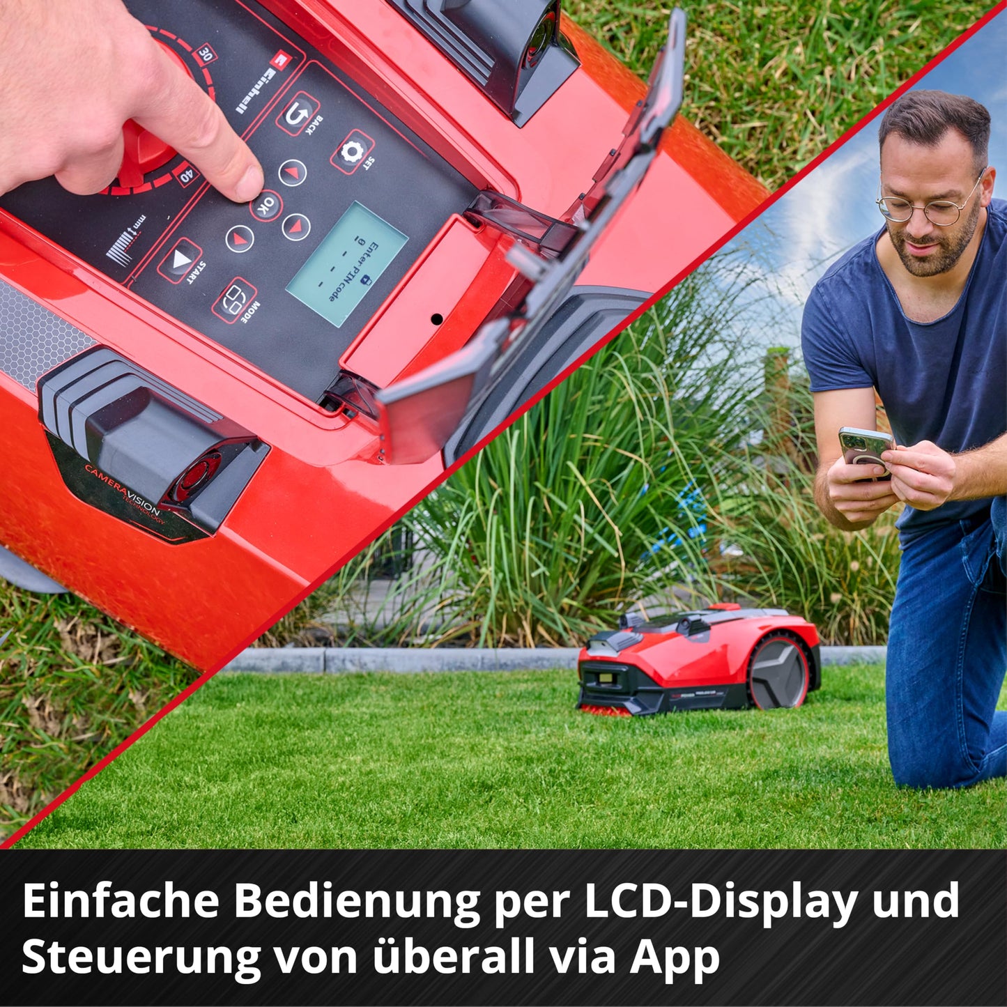 Einhell robotic lawnmower FREELEXO CAM PLUS 600 Power X-Change incl. 4.0Ah Plus battery (18V, camera, for 600m²)