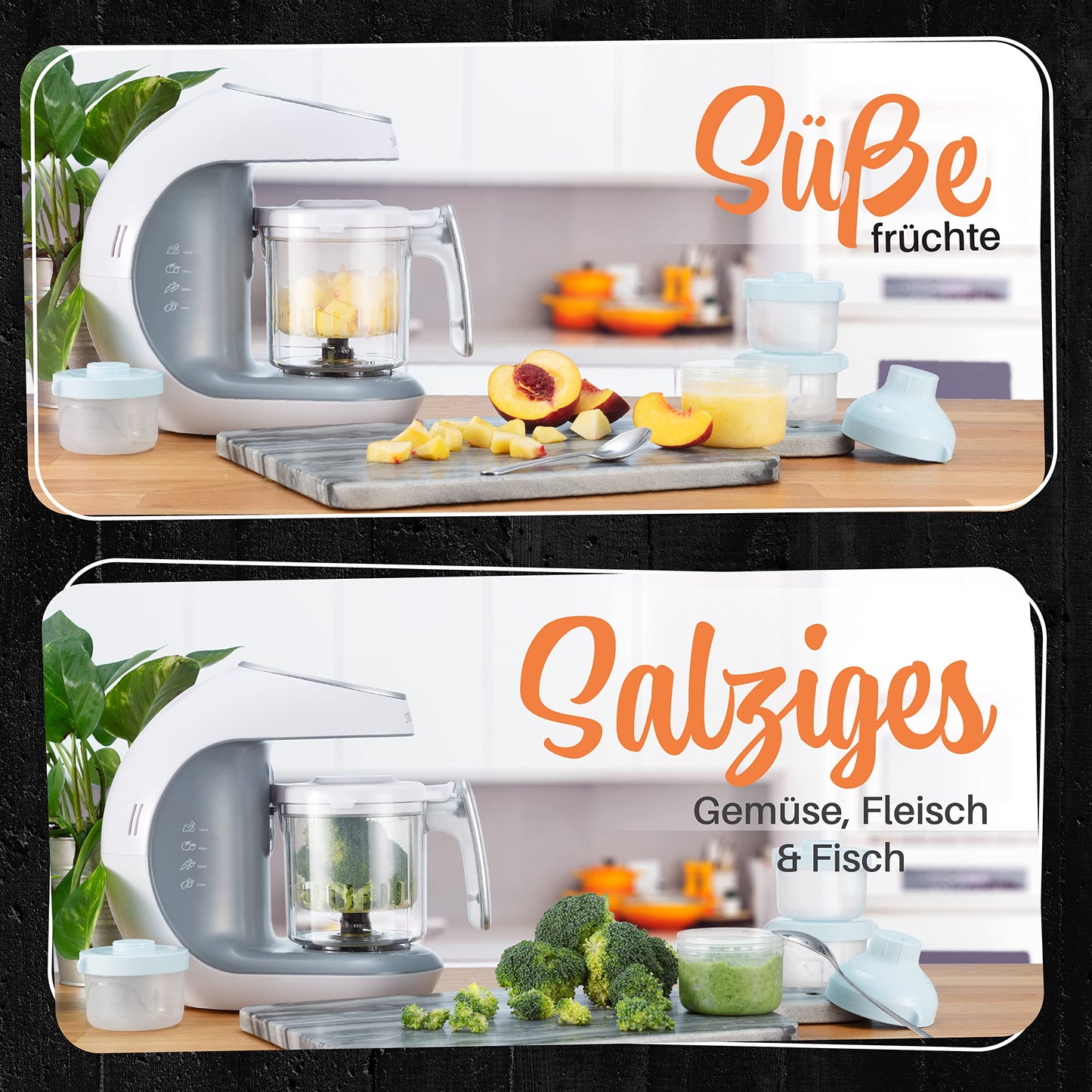SWEETY FOX: 7-in-1 Multifunktions Babynahrungszubereiter mit automatische Reinigungsfunktion