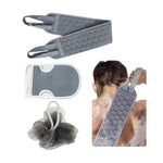 Ensemble de gommage corporel 3 pièces : brosse pour le dos - gant de bain - brosse de douche
