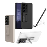 Coque de protection Samsung Galaxy S25 Ultra, étui (mat) avec support pliable + stylet tactile