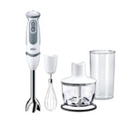 Braun hand blender (MQ 5235WH) with stainless steel blender base: 1000 watts, including 3-piece accessory set