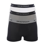 Emporio Armani men's boxer shorts (3-pack) with logo waistband: cotton stretch