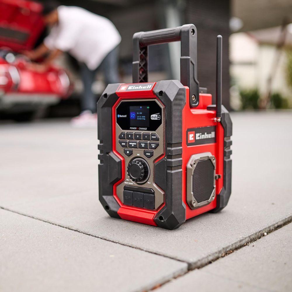 Einhell Cordless Construction Site Radio (TE-CR 18) Li DAB+/FM/BT - Solo Power X-Change without battery