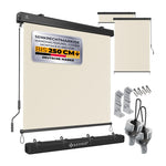 KESSER® vertical awning with hand crank mechanism: sun and privacy protection including mounting kit & cover