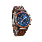 Montre en bois noble pour hommes | Personnalisé et gravé (facultatif), cadeau parfait
