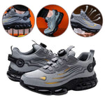 Chaussures de sécurité à bouton rotatif | Chaussures de travail et d'extérieur pour hommes : Anti-écrasement, anti-perforation