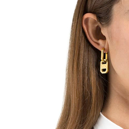 JOOP! Stainless steel hoop earrings including gift box (1.7 cm) in color: Gold
