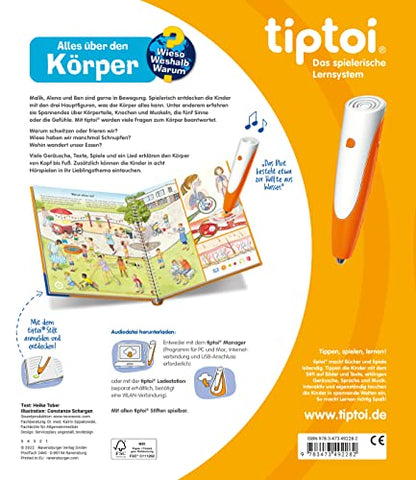Ravensburger - tiptoi® Why? How? What for? All about the body: Book for children ages 4 and up