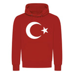 TÜRKiYE hoodie with Turkish moon and star flag in red