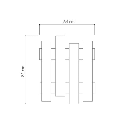 Wall-mounted coat rack (81x64cm) with 8 hooks for hallway, bedroom &amp; office | Invisible fastening system