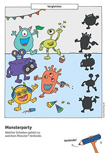 Preschool block from 5 years for boys and girls: Logical thinking, puzzles and brain teasers