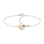 Tommy Hilfiger women's link bracelet with a heart charm