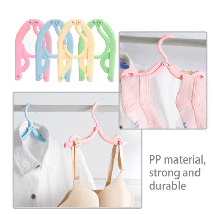 Foldable Travel Clothes Hangers (16 Pack) Made of Plastic for Home, Camping