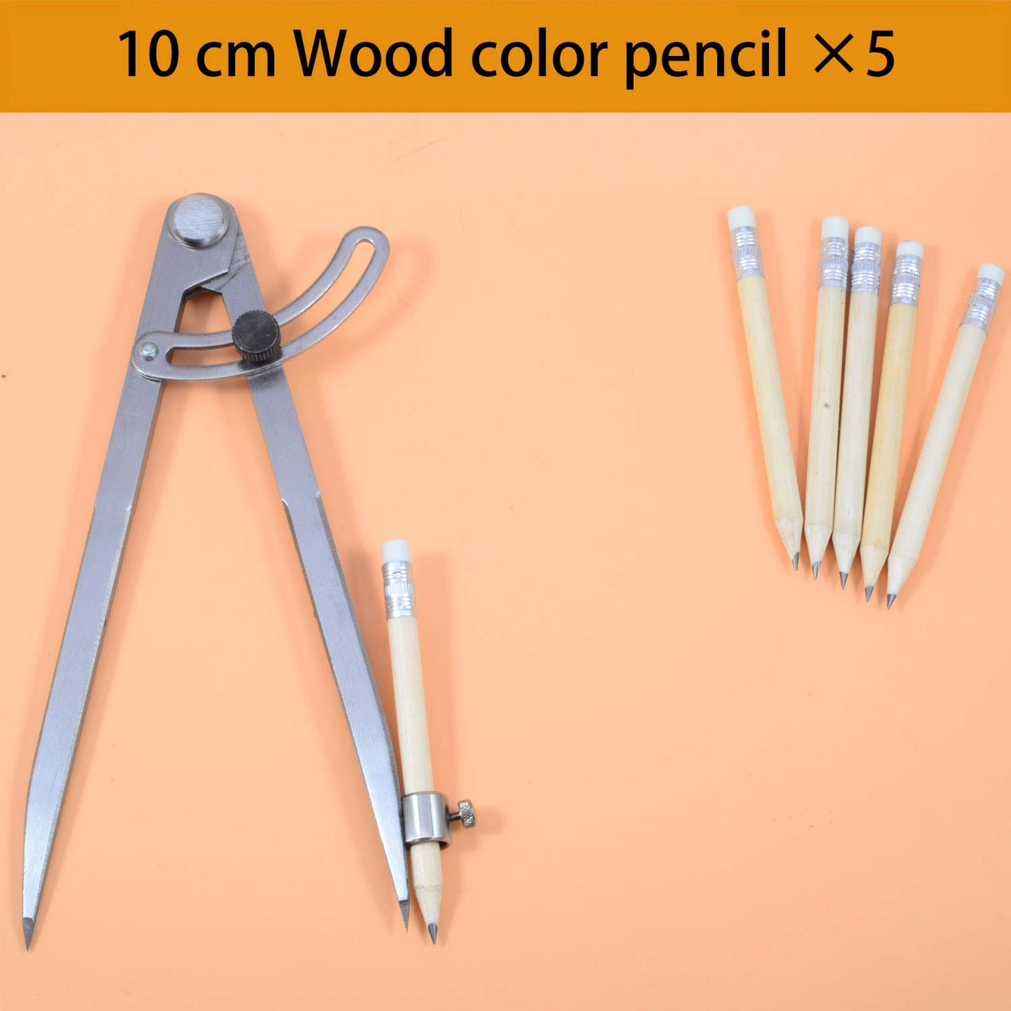 Compass with pencil holder for drawing circles (20cm) for metalworking &amp; leatherworking