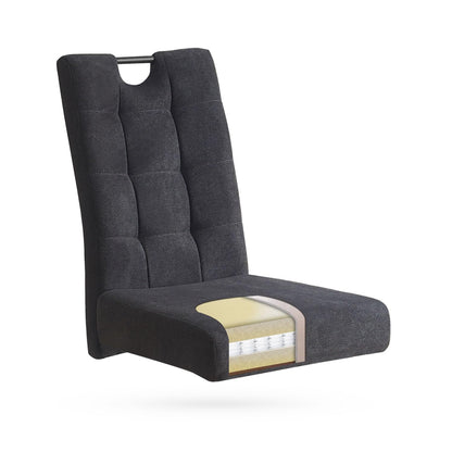 B&D home 2er-Set  Freischwinger Esszimmerstühle 'Sofia' | Modern Design in Anthrazit