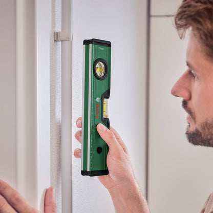 Bosch marking set with spirit level 25cm, scale 2m and deep hole marker pencil