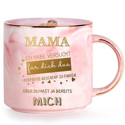 Rosa Mama-Tasse (330ml) für Muttertagsgeschenk: Liebe zum Schenken