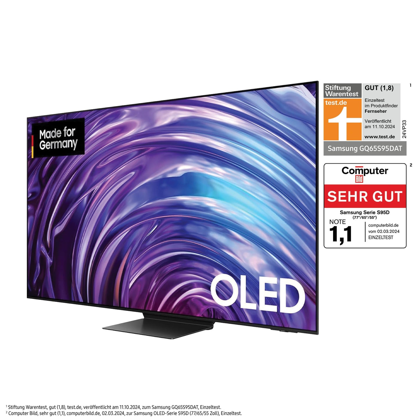 Samsung OLED 4K Neural Quantum TV with AI Gen2 Processor: 65" 