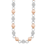 s.Oliver stainless steel necklace for women with crystals from Swarovski (IP-Rose)