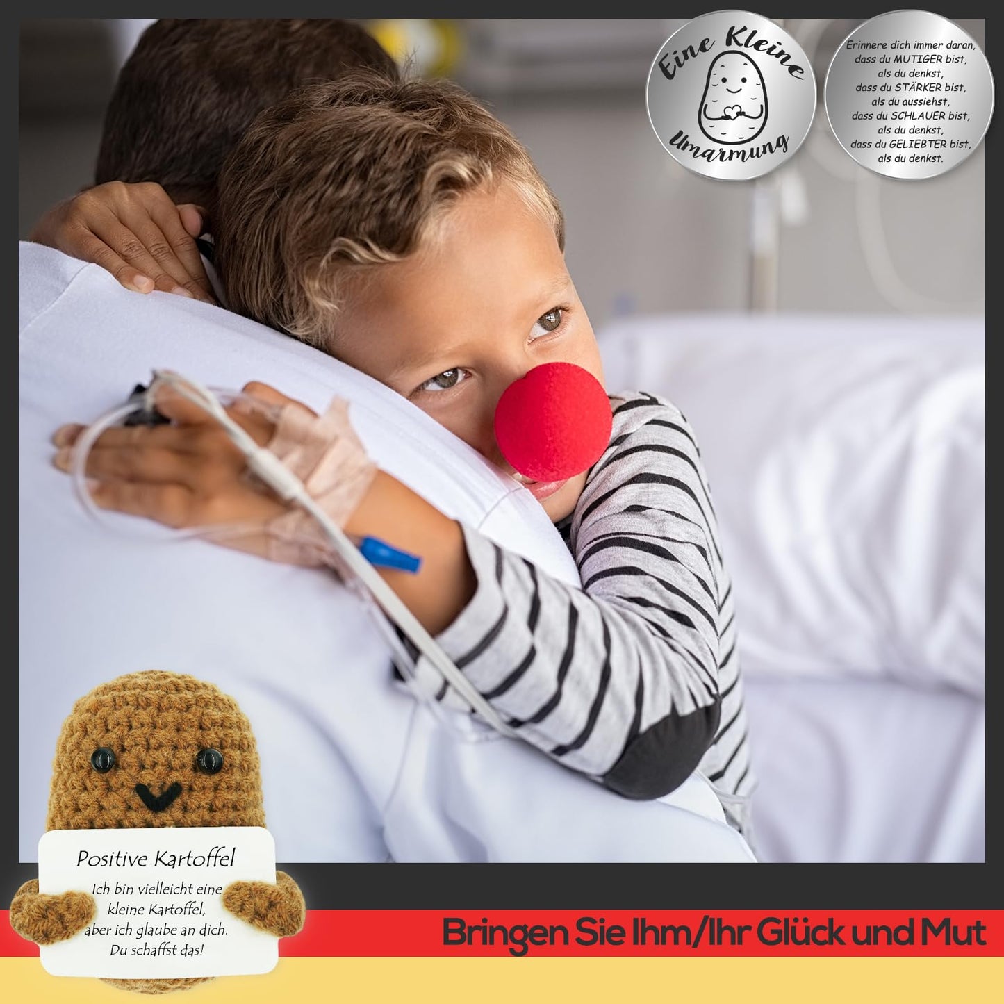 Tixlux Positive Potato: Handmade Encouragement Doll | Silver &amp; Gift Idea