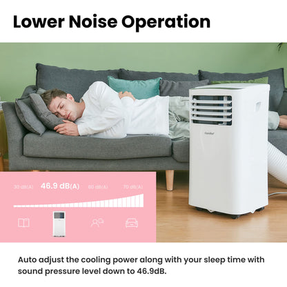 Comfee 3-in-1 Portable Air Conditioner (MPPH-09CRN7) with Exhaust Hose: 9000 BTU - 2.6kW
