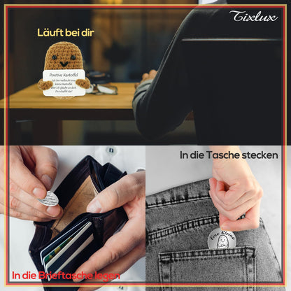 Tixlux Positive Potato: Handmade Encouragement Doll | Silver &amp; Gift Idea