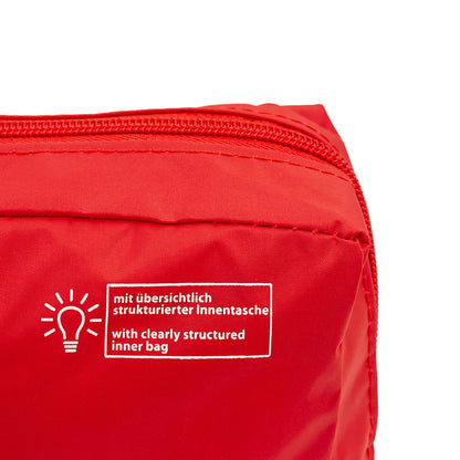 PETEX first aid kit made of nylon fabric: Contents according to DIN 13164 in red