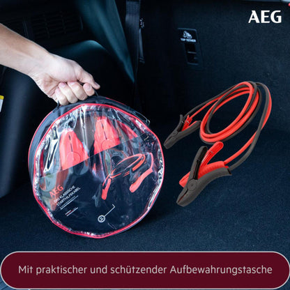 AEG (97203) Starthilfekabel SK 16 "Alu-Tec" für 12 Volt und 24 Volt in Aufbewahrungstasche