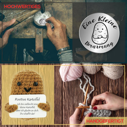 Tixlux Positive Potato: Handmade Encouragement Doll | Silver &amp; Gift Idea