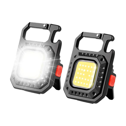 Porte-clés COB LED | 3 modes d'éclairage, pliable, rechargeable