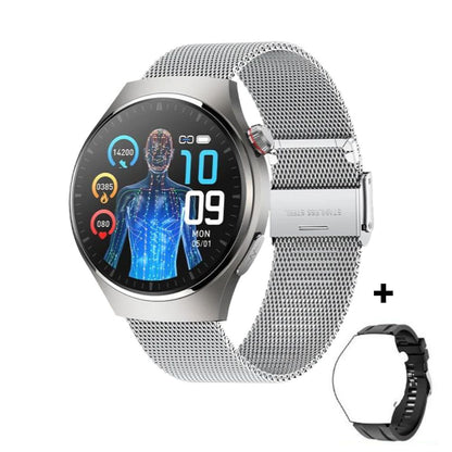 Montre intelligente ECG avec laser PPG | Température corporelle, glycémie, appel BT