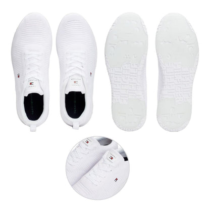 Tommy Hilfiger 'CORPORATE KNIT RIB RUNNER' men's sneakers in white