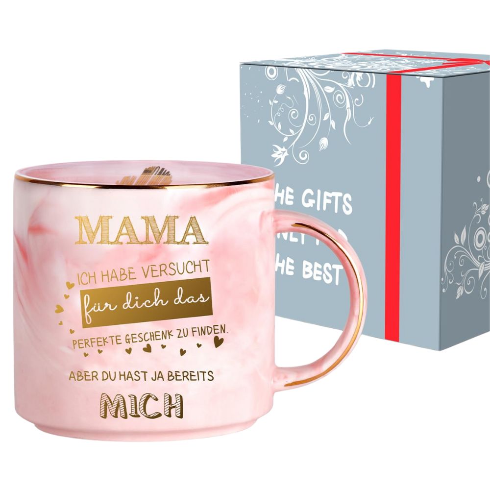 Rosa Mama-Tasse (330ml) für Muttertagsgeschenk: Liebe zum Schenken