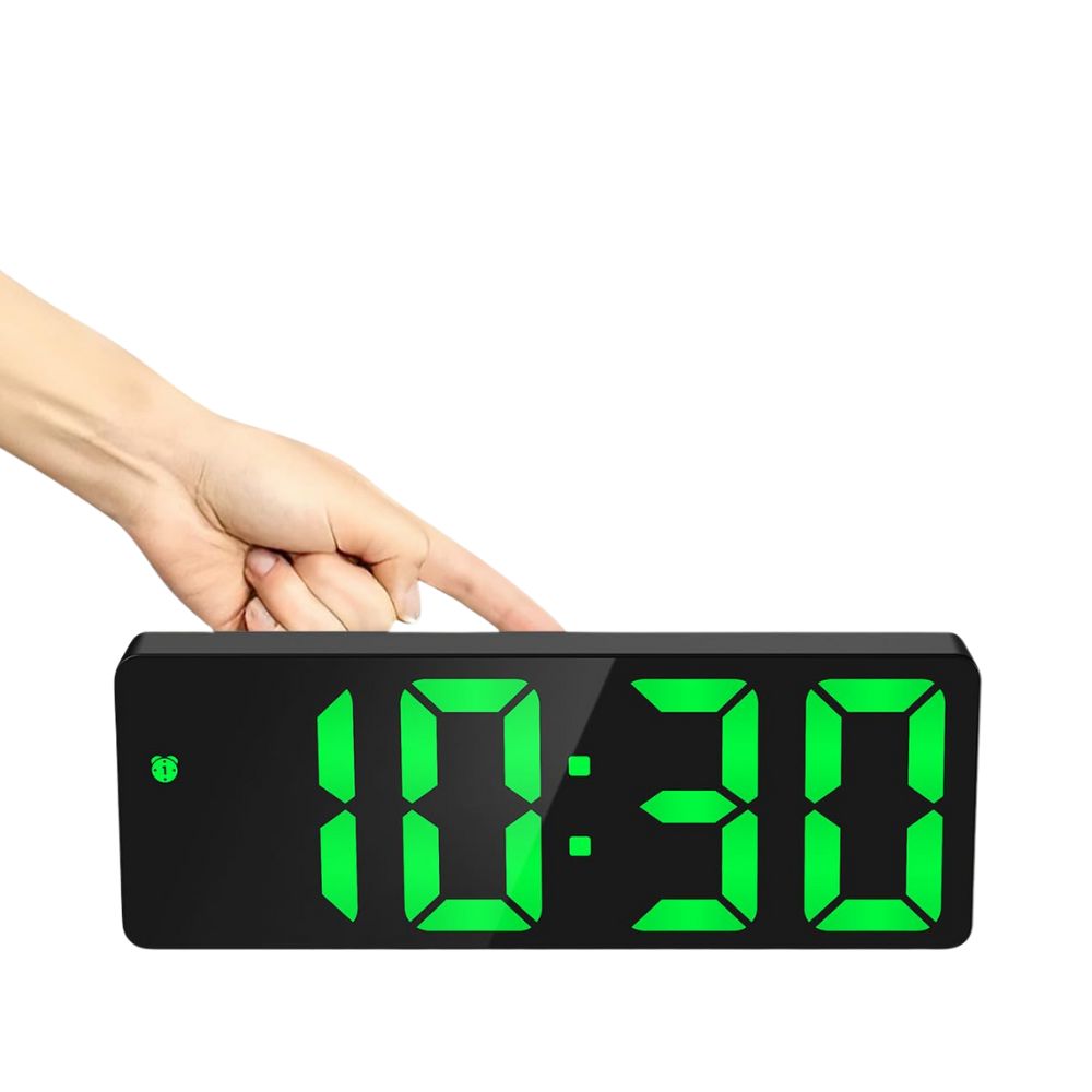 ORIA LED Digital Alarm Clock with Sound Control: Battery and USB Powered