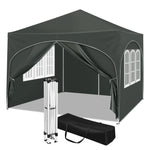 WOLTU 3x3m folding gazebo with 4 side walls | UV protection - height adjustable - water-repellent (including carrying bag)