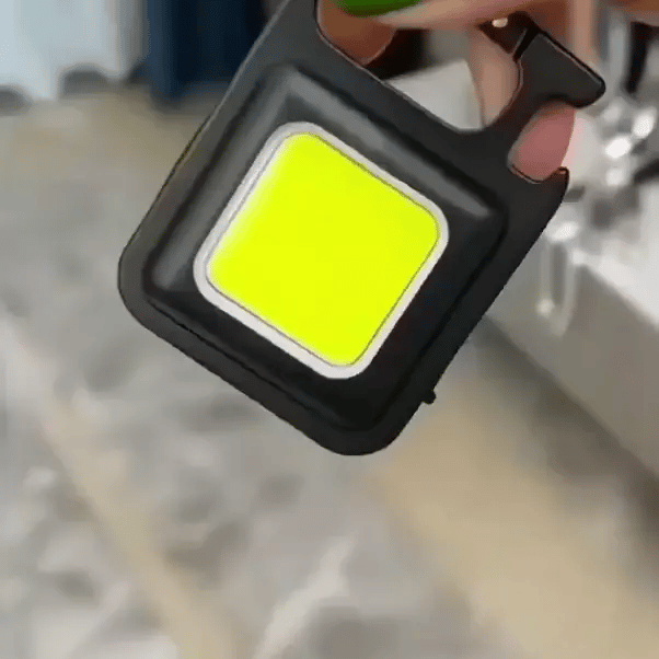 Porte-clés COB LED | 3 modes d'éclairage, pliable, rechargeable